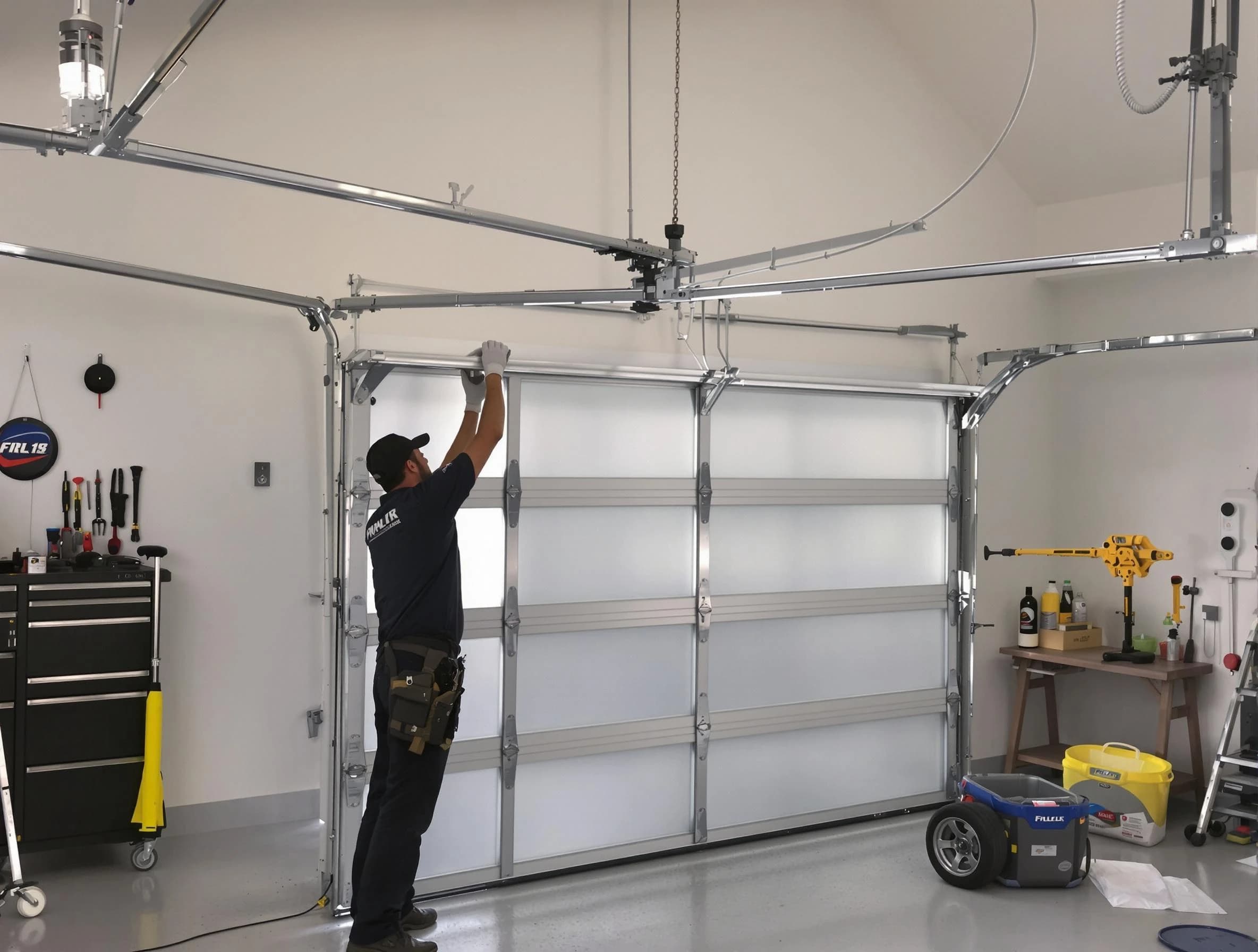 Clinton Garage Door Repair certified team performing precision garage door installation in Clinton
