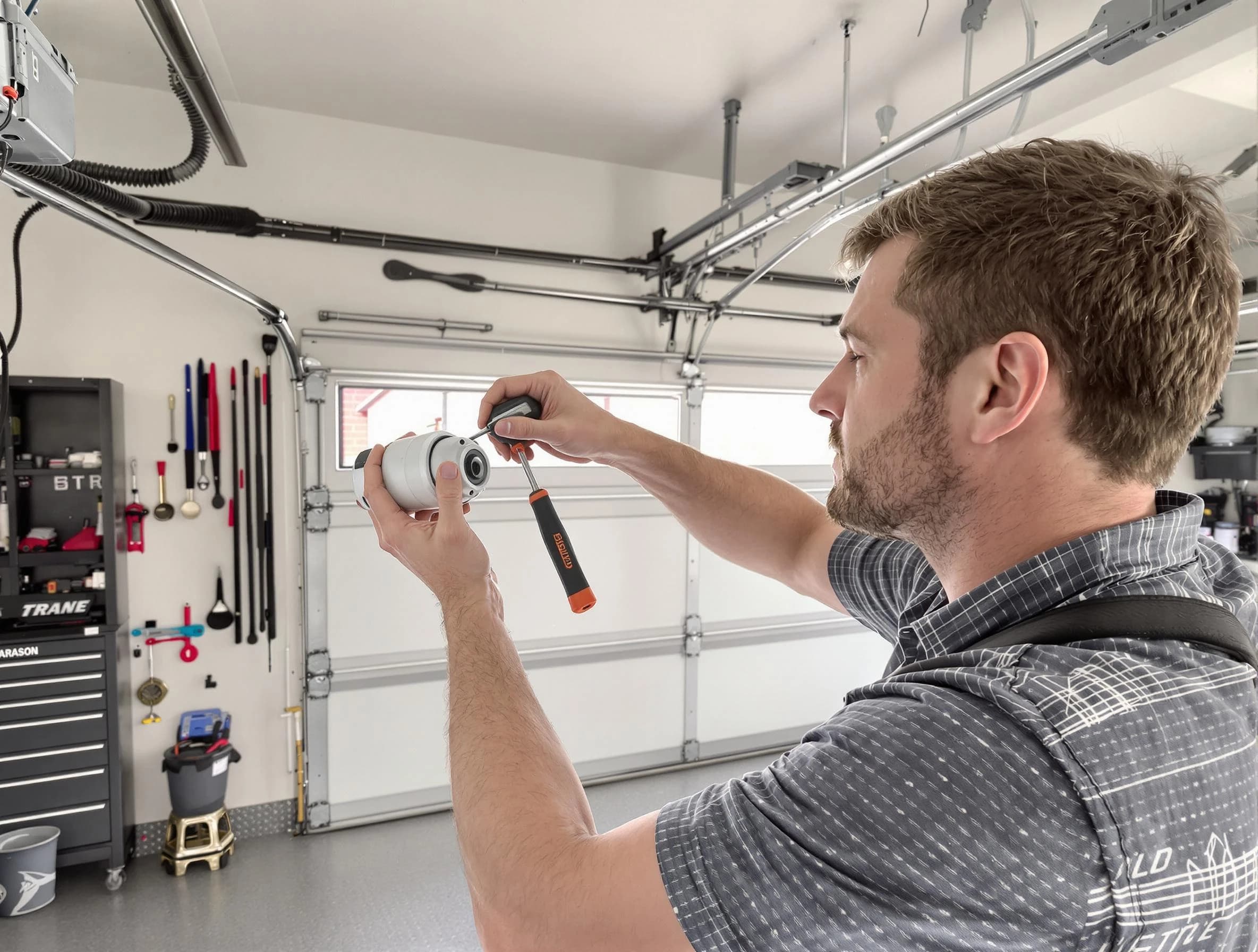 Garage door opener repair service by Clinton Garage Door Repair in Clinton