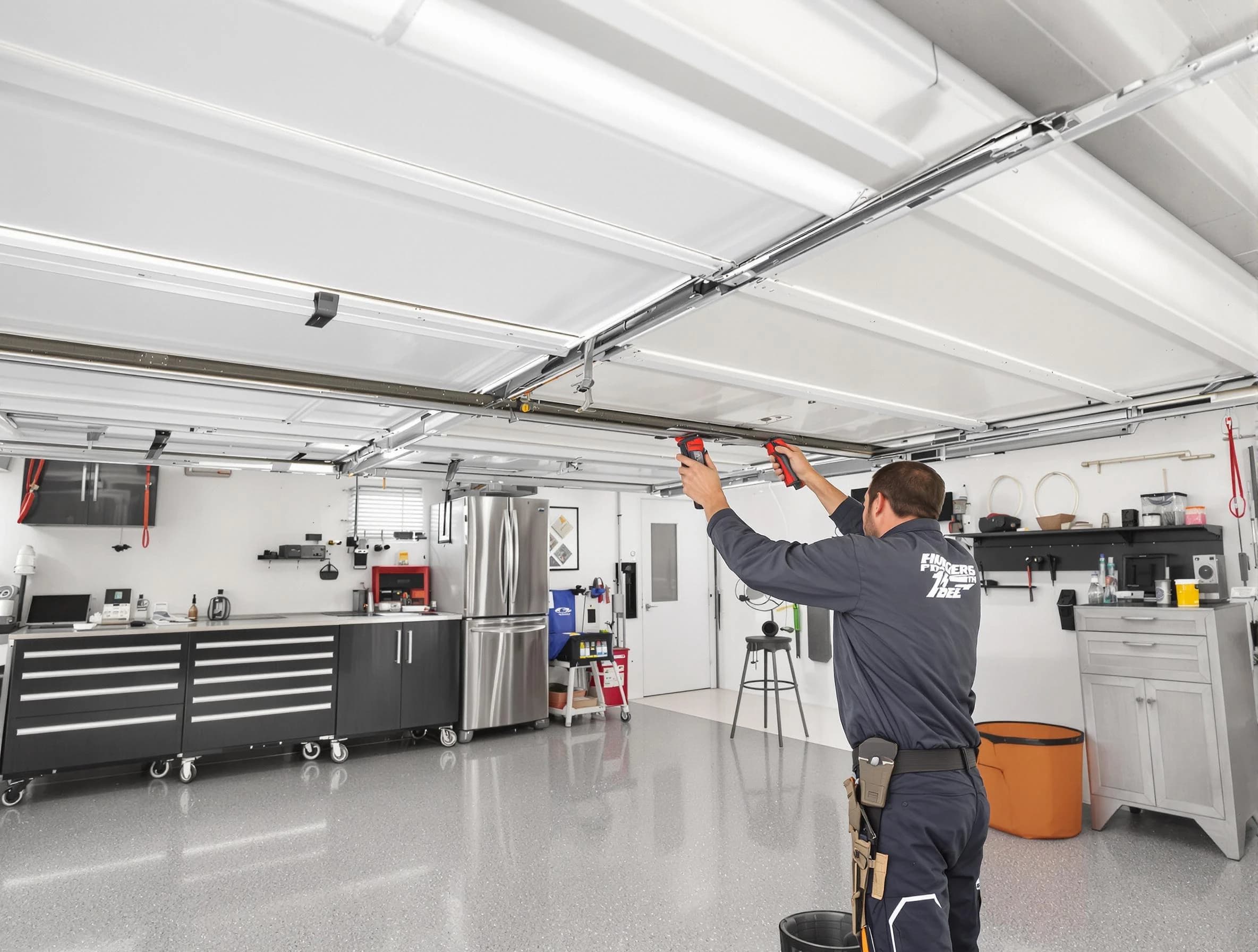 Overhead garage door repair service by Clinton Garage Door Repair in Clinton