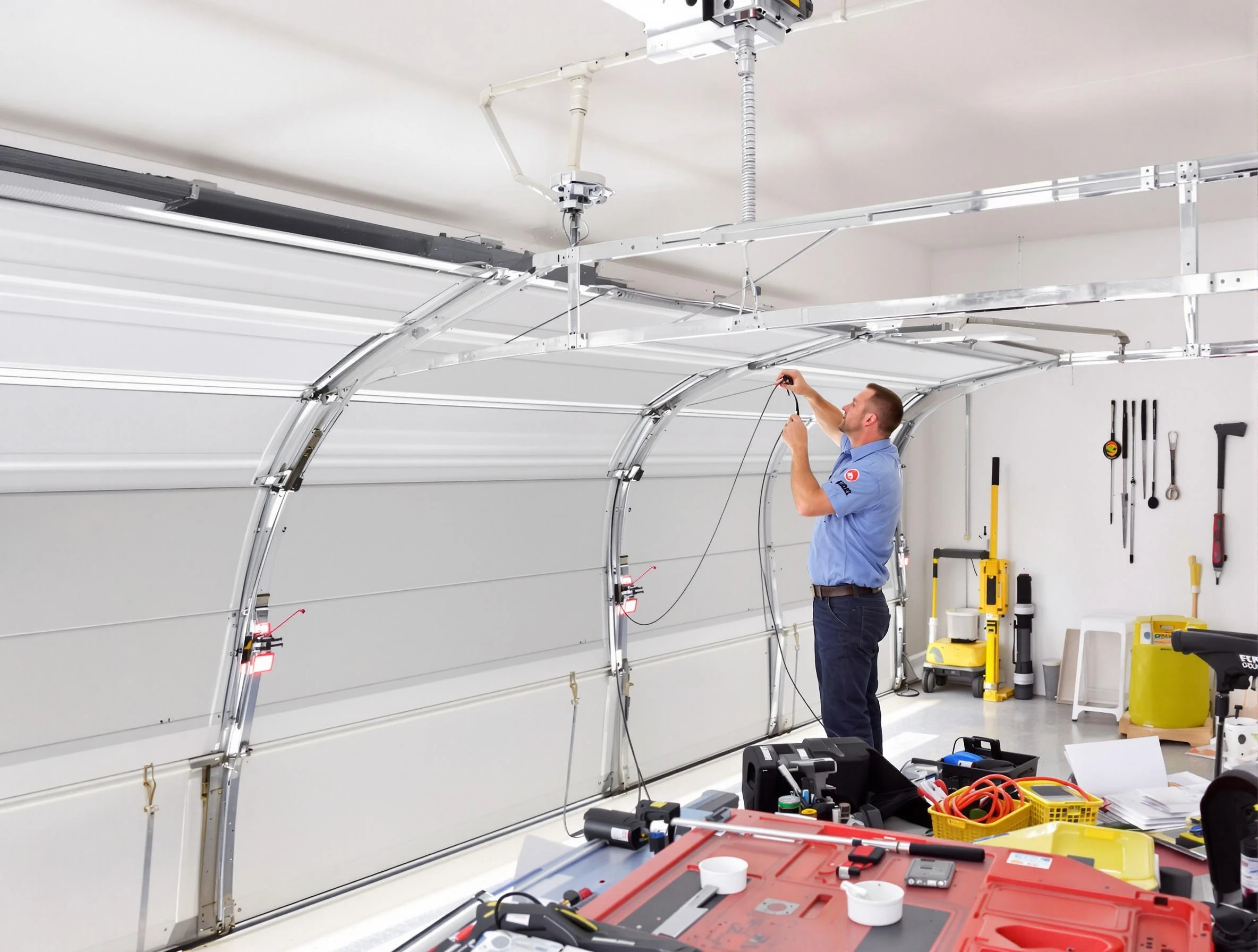 Garage door cable repair service by Clinton Garage Door Repair in Clinton