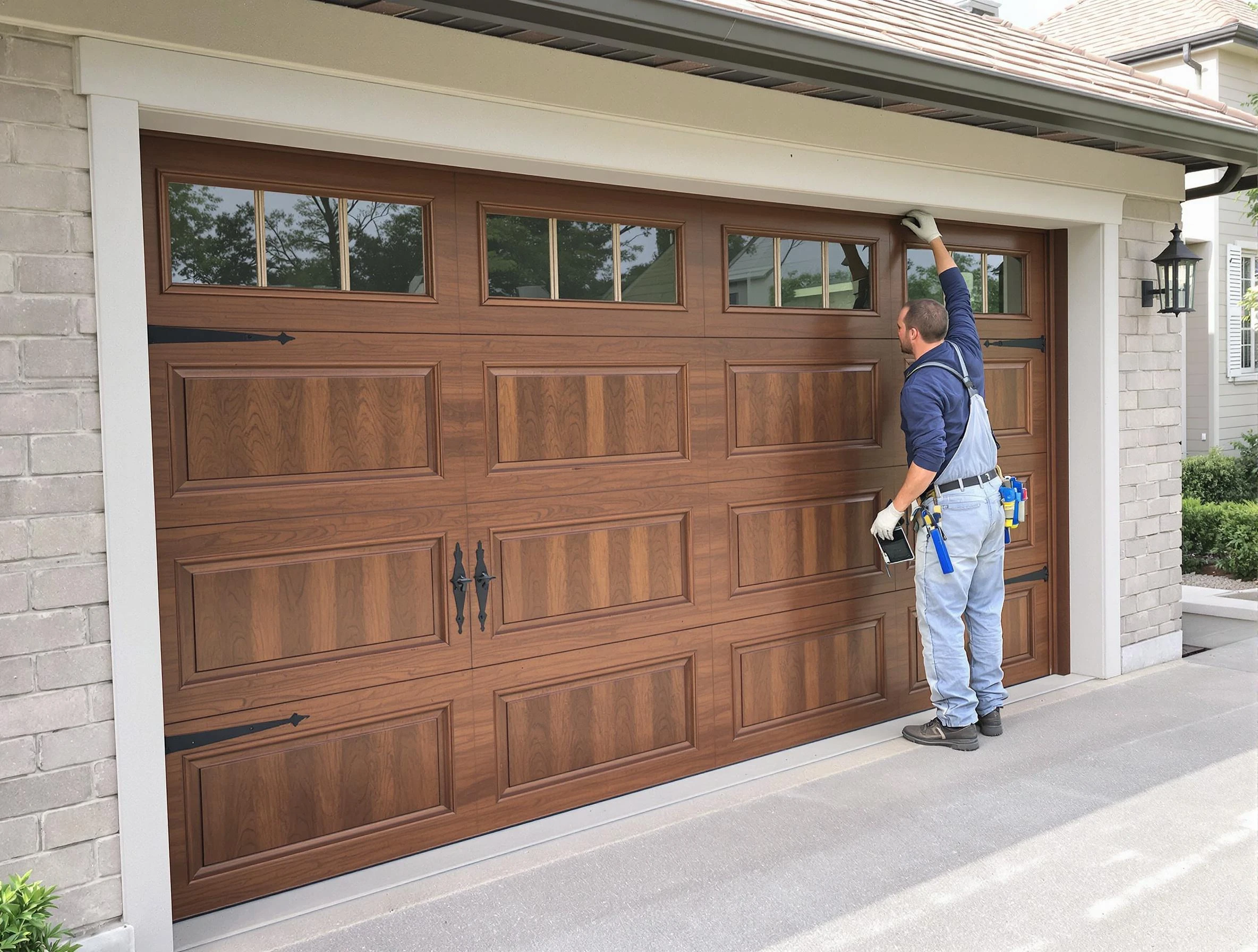 Custom garage door showcase by Clinton Garage Door Repair in Clinton