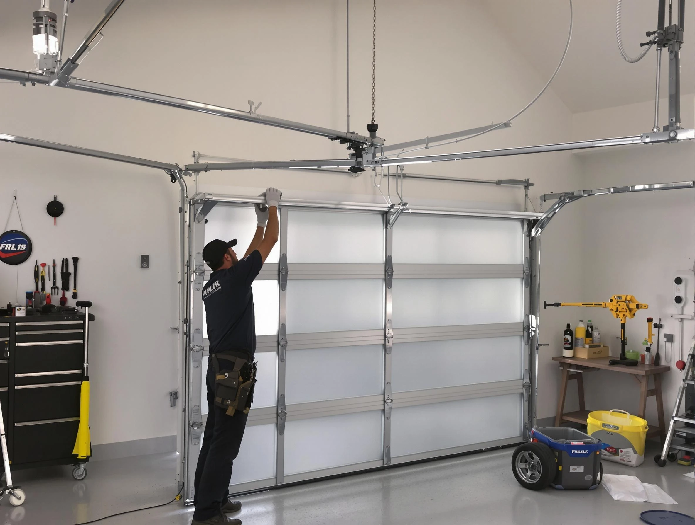 Clinton Garage Door Repair certified team performing precision garage door installation in Clinton