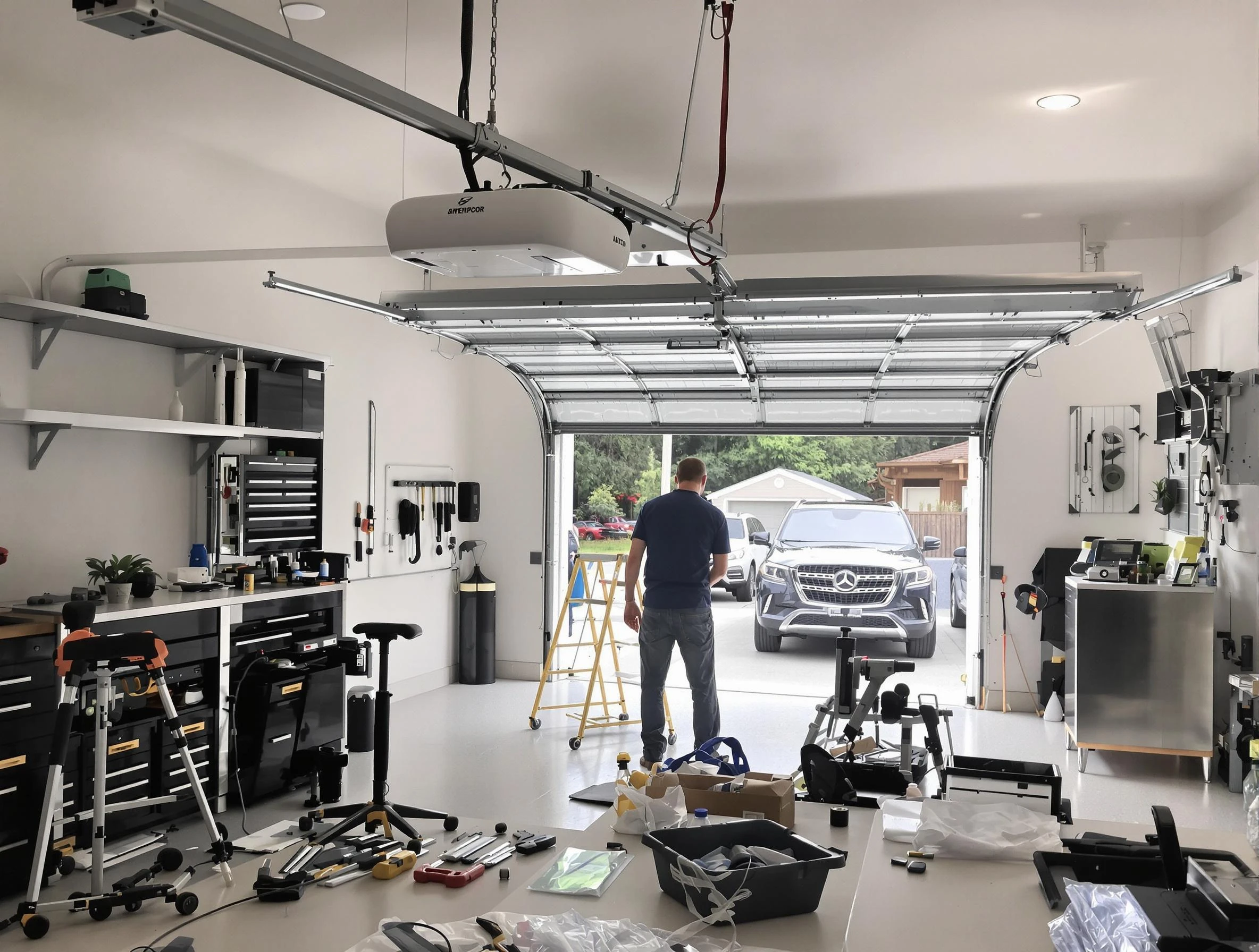 Garage door opener installation by Clinton Garage Door Repair in Clinton