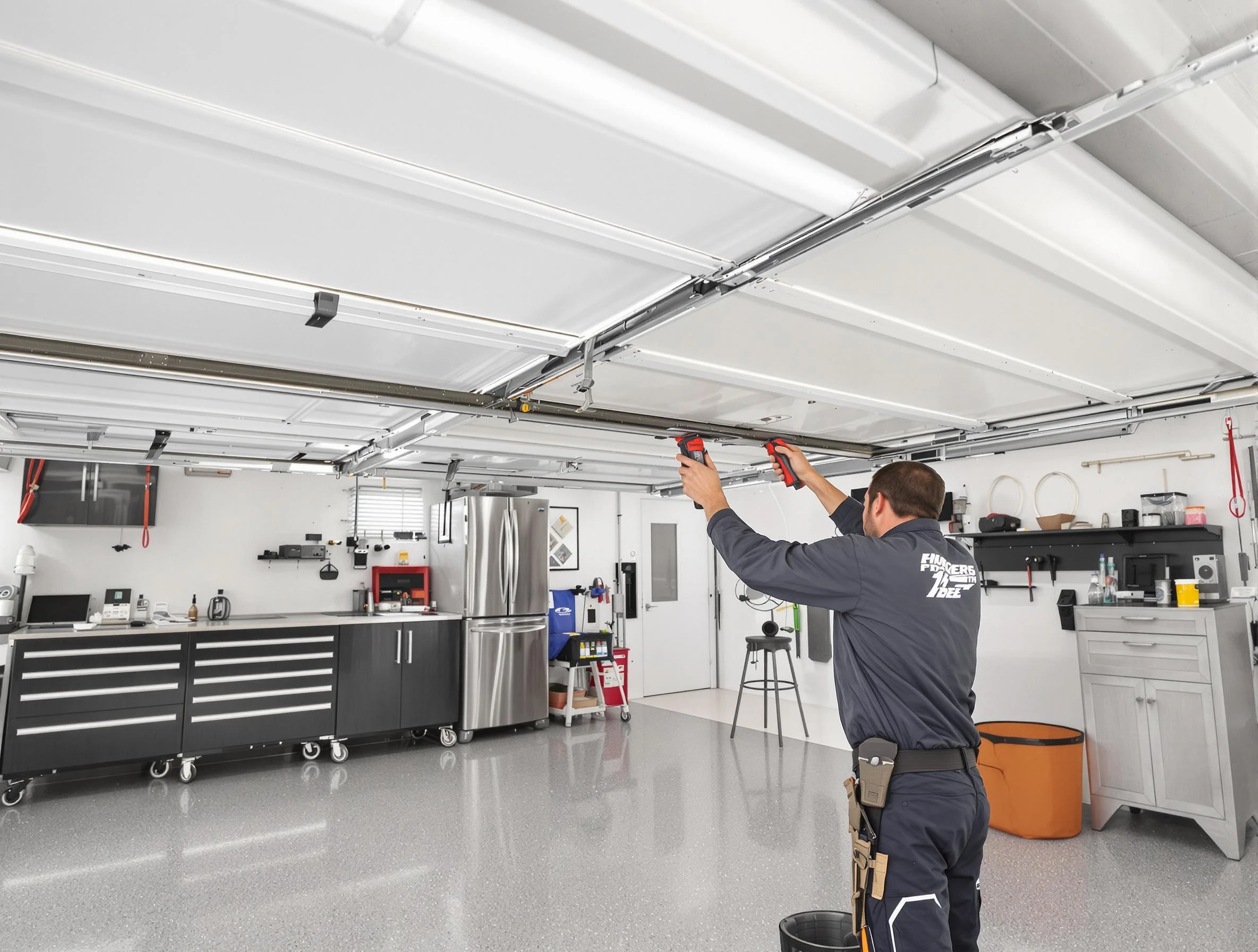 Overhead garage door repair service by Clinton Garage Door Repair in Clinton